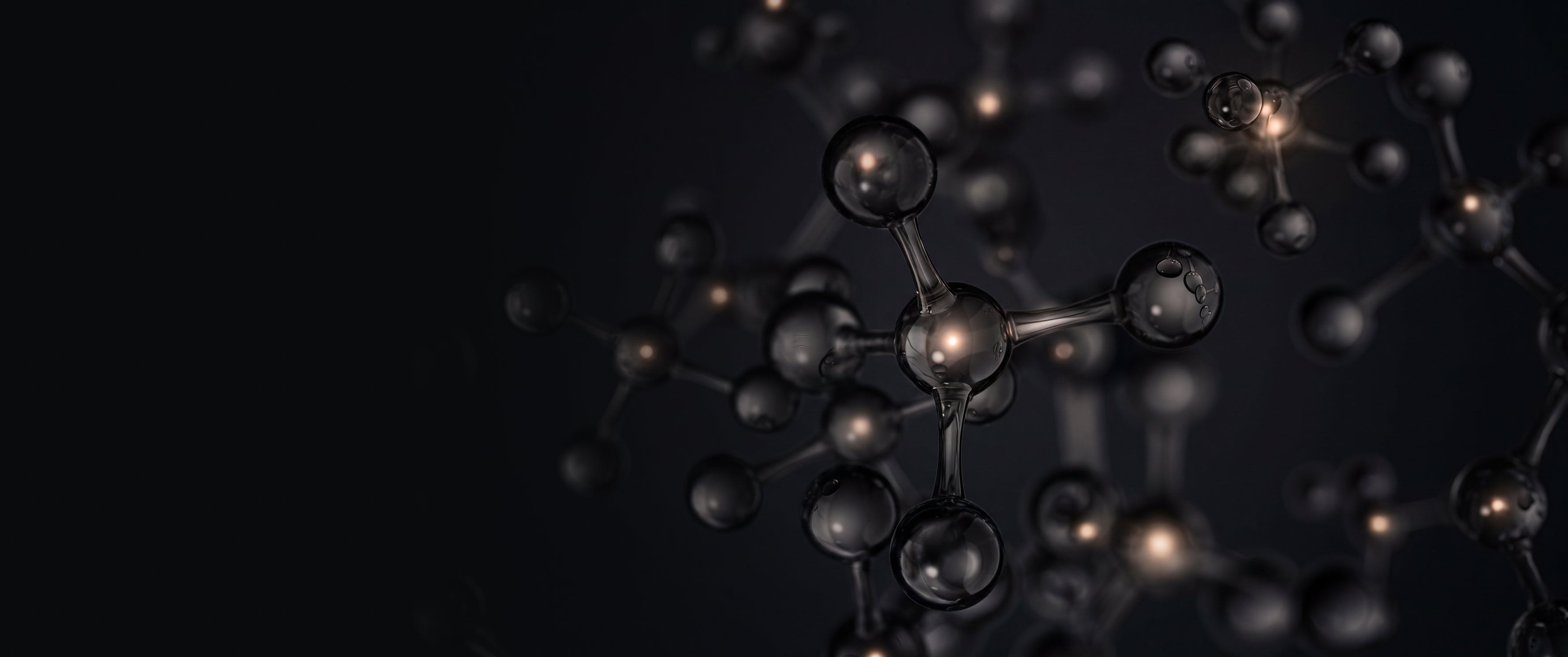 3D model of a molecular structure on a dark background